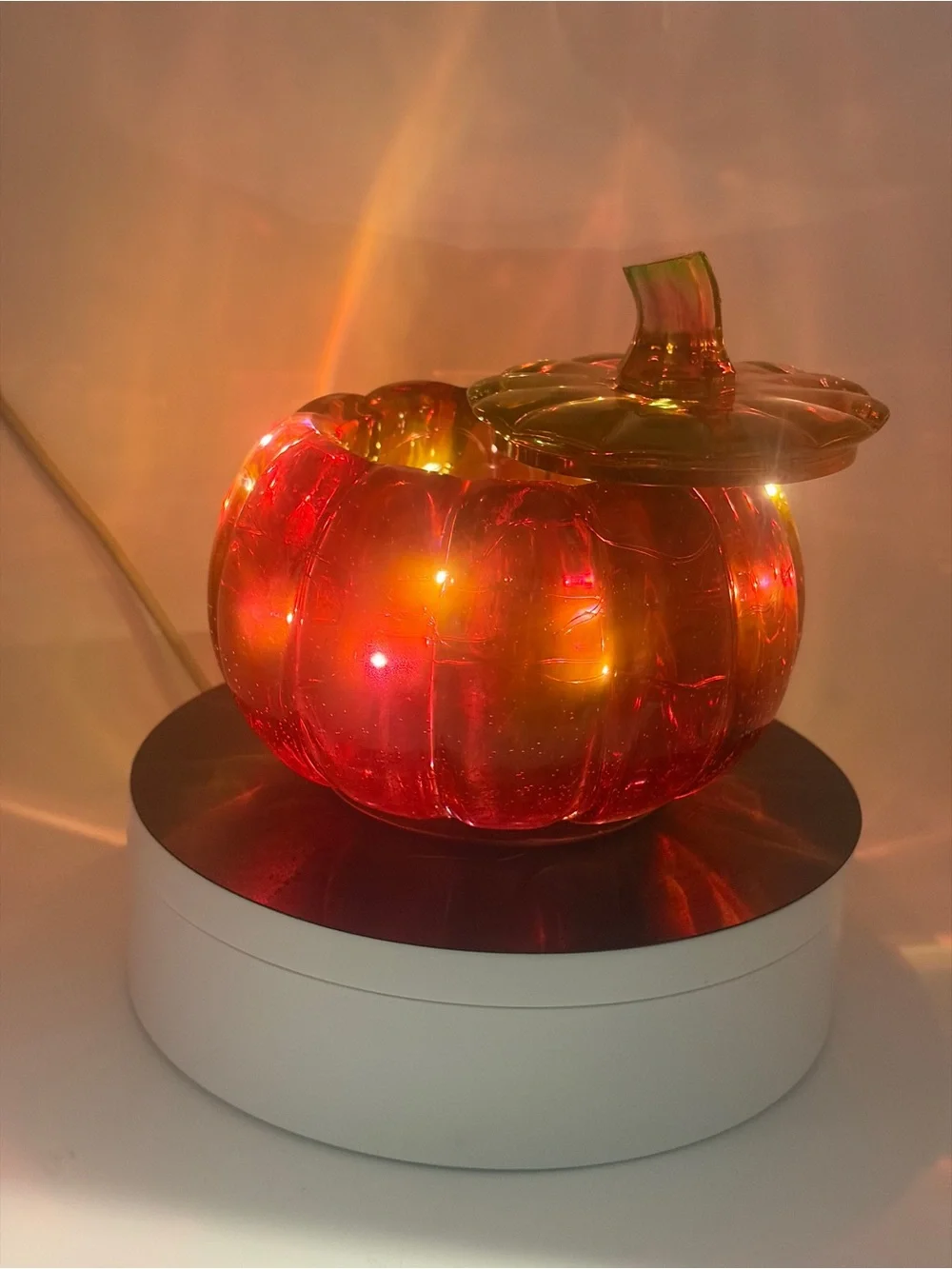 Resin Pumpkin LED Accent Light - orange